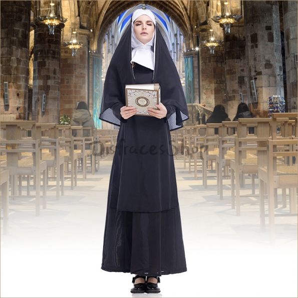 Disfraz de Monja Negra Mary Priest para Mujer Adulta