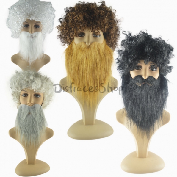 Decoraciones de Halloween Peluca de Barba Grande Aborigen