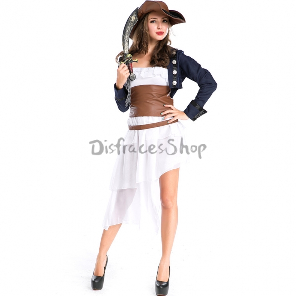 Disfraces de Pirata Estilo de Cintura de Faja Irregular de Halloween para Mujeres Adultas