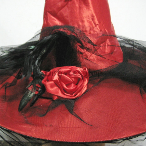 Flor Color de Rosa Forma de Bruja Sombrero de Halloween