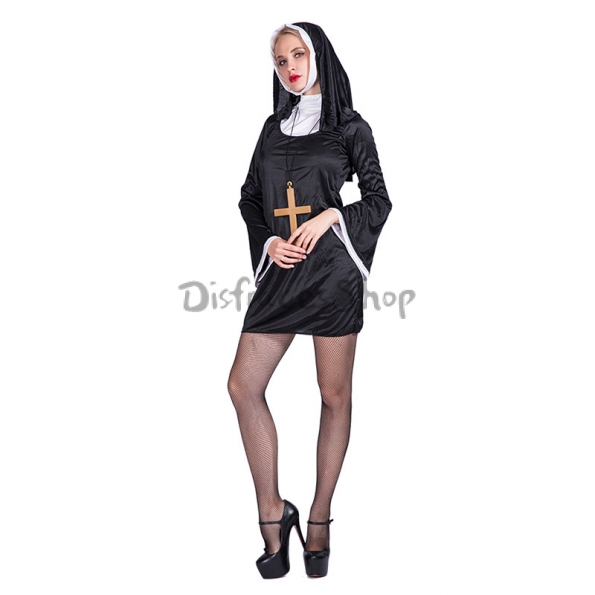 Disfraces de Monja Traviesa Traje de Halloween para Mujer