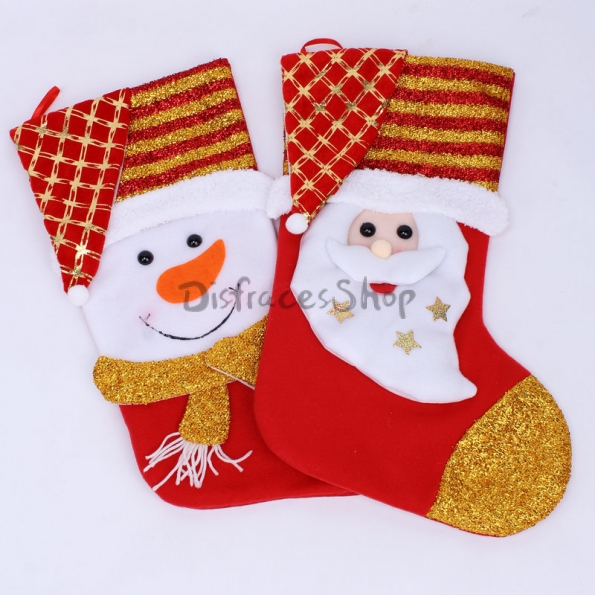 Calcetines de Franela de Papá Noel Decoraciones de Navidad