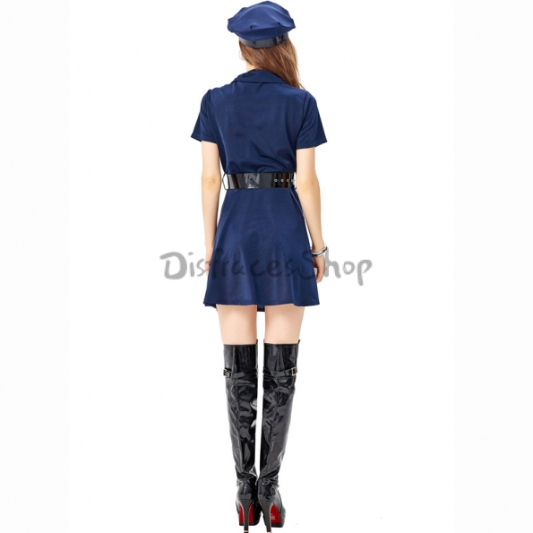 Disfraz de Uniforme Policía Azul de Mujer
