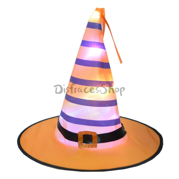 Sombrero de Bruja Brillante de Color de Decoraciones de Halloween