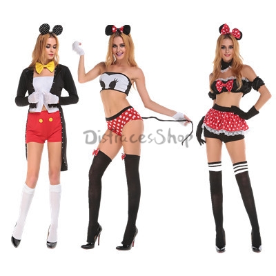 Disfraces Mickey Mouse Uniforme Dividido de Halloween para Mujer