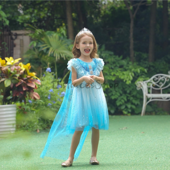Disfraces Elsa con Mangas Voladoras Vestido de Princesa de Halloween