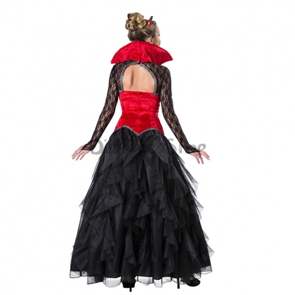 Disfraces Vampire Vestido Reina Cowhorn Demon de Halloween
