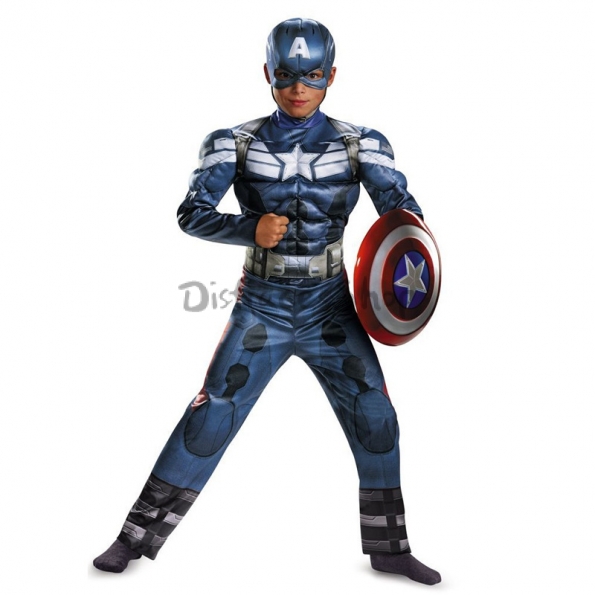 Disfraz Superhéroe Traje de Capitán América de Halloween para Niños