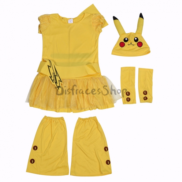 Un evento Terminal Confinar Disfraz Lindo Pikachu Conjunto de 4 Piezas con Falda de Infantil |  DisfracesShop