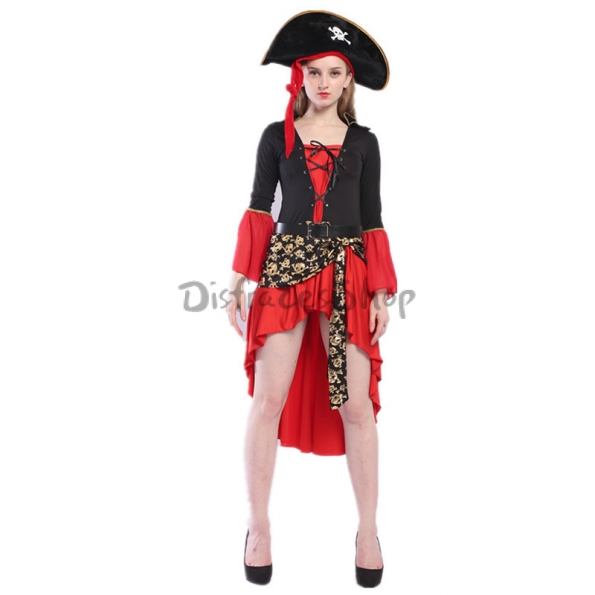 Disfraz Para Mujer Pirata 6 Piezas Halloween