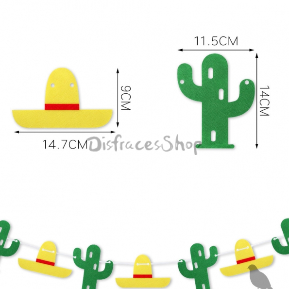 Tema de Cactus Tire de la Bandera Decoración de Vacaciones