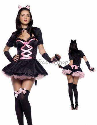 Disfraces de Gato Vestido de Halloween para Mujer