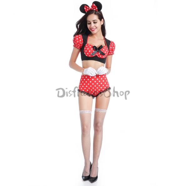 Disfraces Mickey Vestido de Traje Dividido Sexy de Halloween