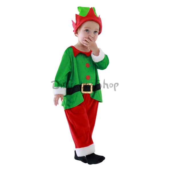 Disfraces Navidad de Elfo Verde de Halloween para Bebés y Niños