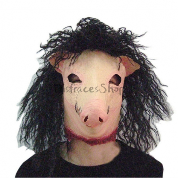 Máscara de Halloween Motosierra 3 Forma de cerdo