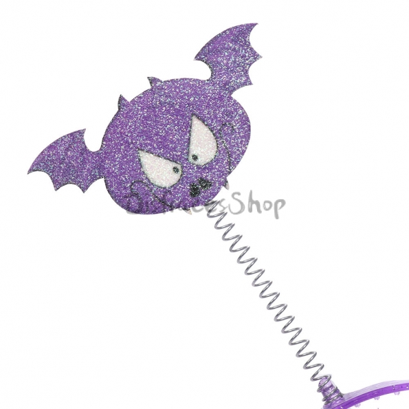 Accesorios de Halloween Diadema de Murciélago Diablo Morado