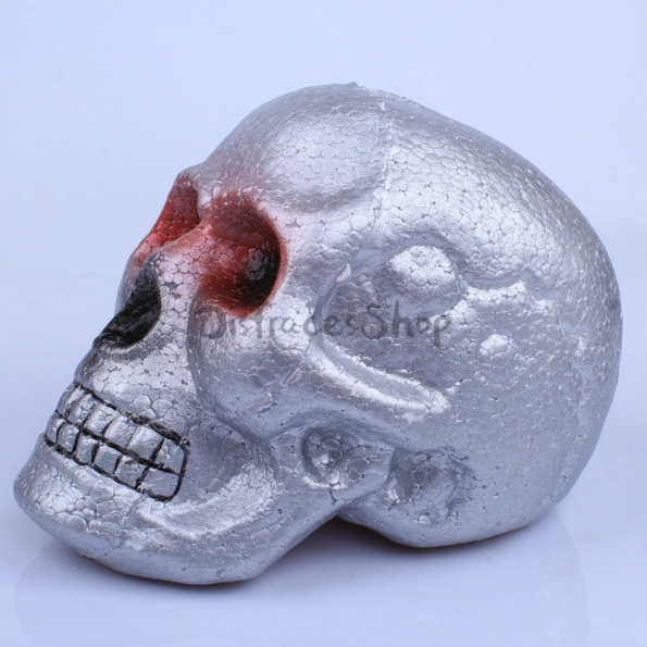 Calavera de Plata de Imitación de Decoraciones de Halloween