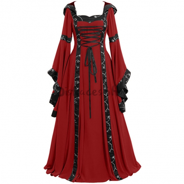 Disfraces de Halloween Vestido de Corte Medieval con Capucha
