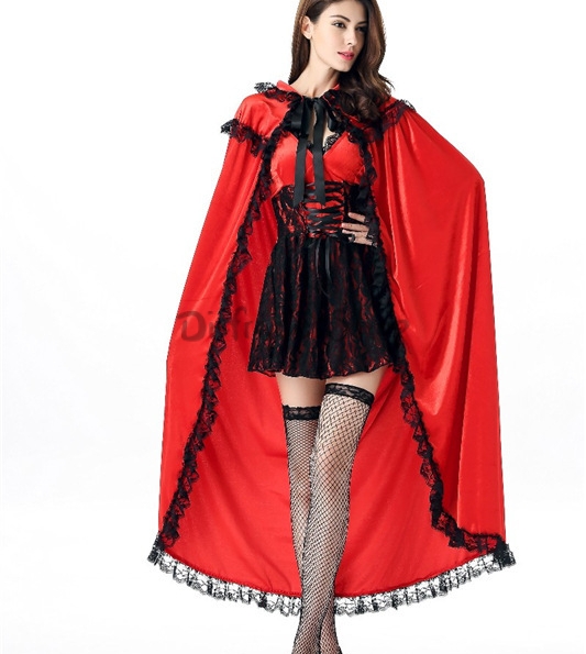 Disfraces Princesa Vampiro Vestido de Capa de Halloween
