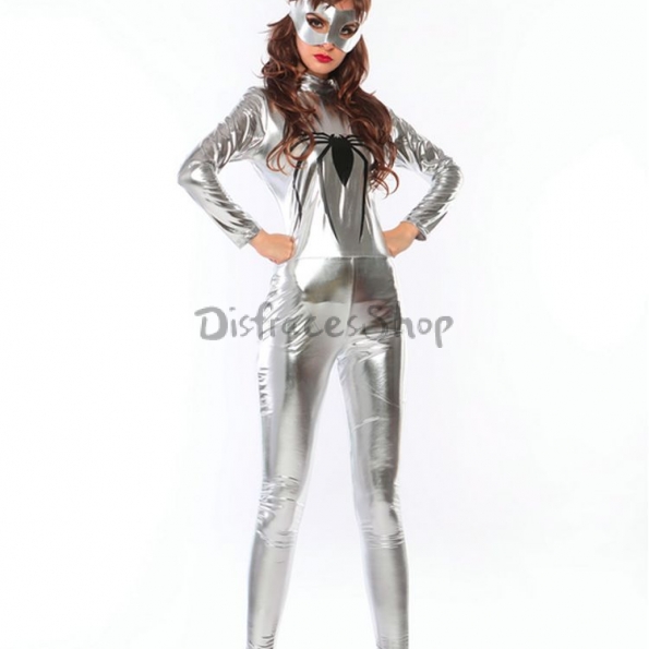 Disfraces Charol Plata Traje Espacial de Spiderman de Halloween