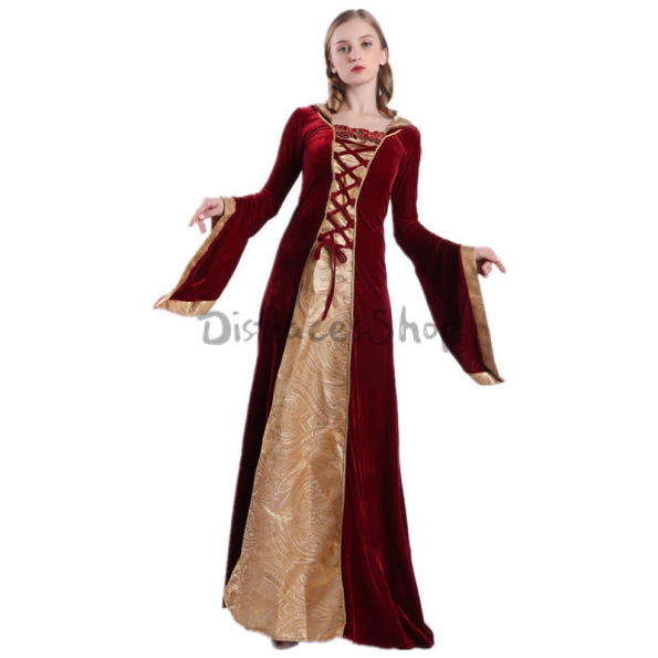 Vestido de Cosplay Retro Medieval para mujer, Disfraces de Halloween,  Palacio, fiesta de carnaval, disfraz de
