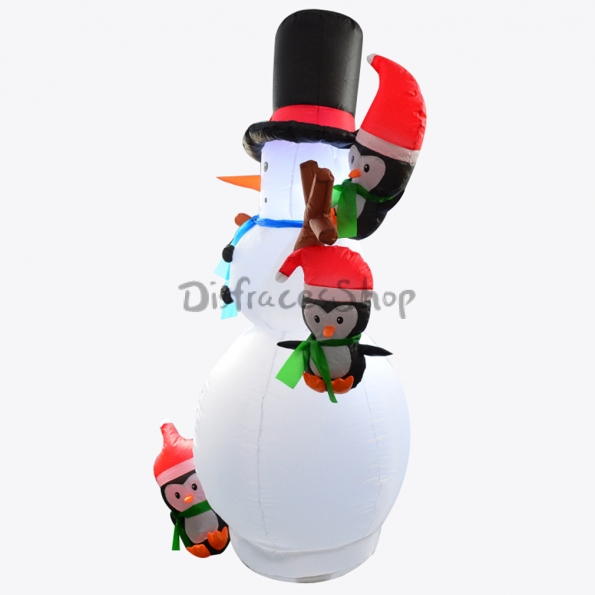 Muñeco de Nieve Pingüino Patio Disfraces Hinchables
