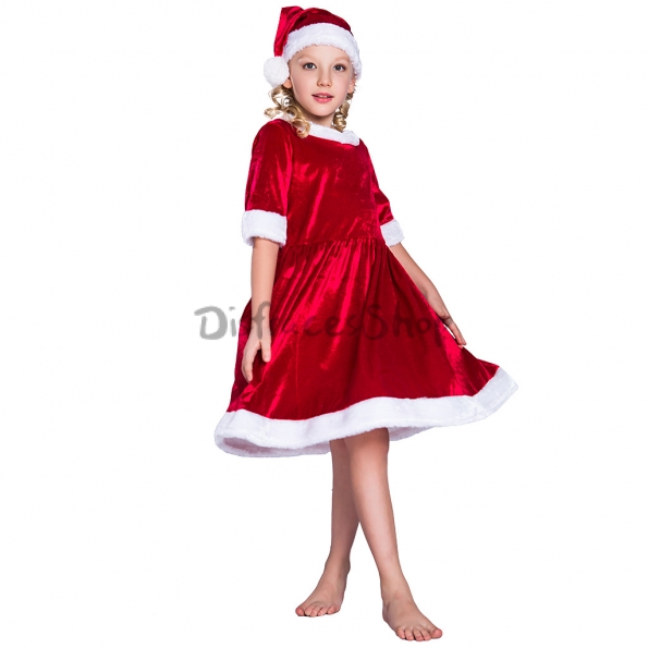 Disfraces de Navidad Vestido Rojo de Halloween para Niñas