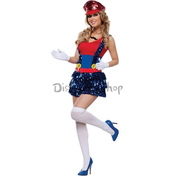 Disfraz de Mario Halloween con Lentejuelas