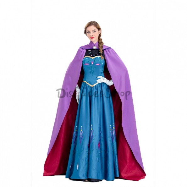 Disfraces Elsa la Reina de las Nieves la Princesa Anna Vestido de Halloween para Adultos