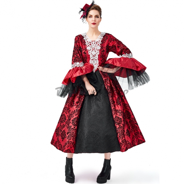 Disfraces Renacimiento Vestido de Encaje de Palacio Góticode Halloween  Mujer