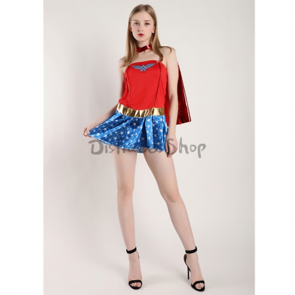 Disfraces Superhéroe Maravilla Vestido de Mujer de Halloween