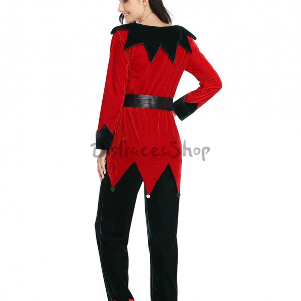 Disfraces Conjunto de Hadas Verde Rojo de Halloween para Mujer