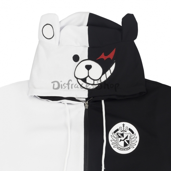 Disfraces de Danganronpa Suéter de oso blanco y negro