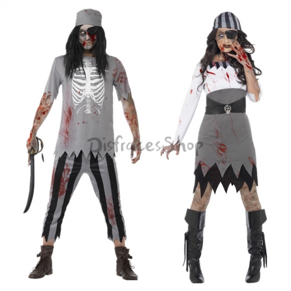 Disfraces Piratas del CaribeTraje de Terror Zombie Parejas Halloween |  DisfracesShop