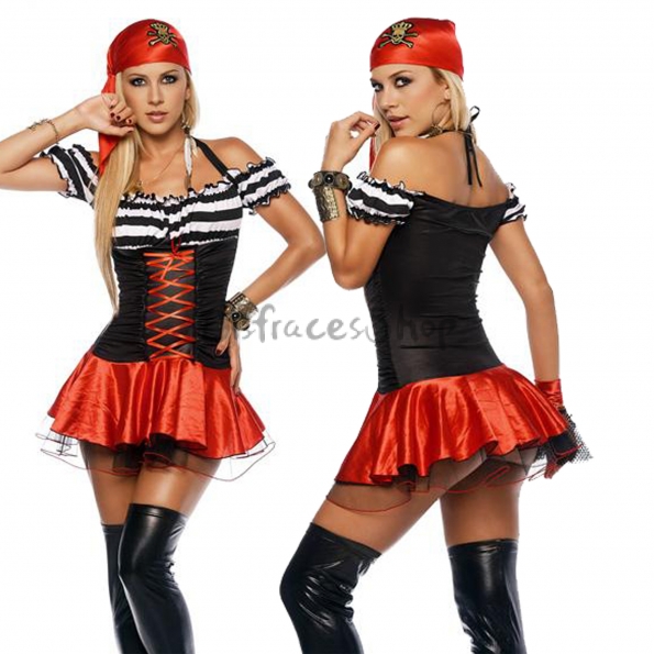 Disfraces de Pirata Sexy Uniforme Halloween para Mujer