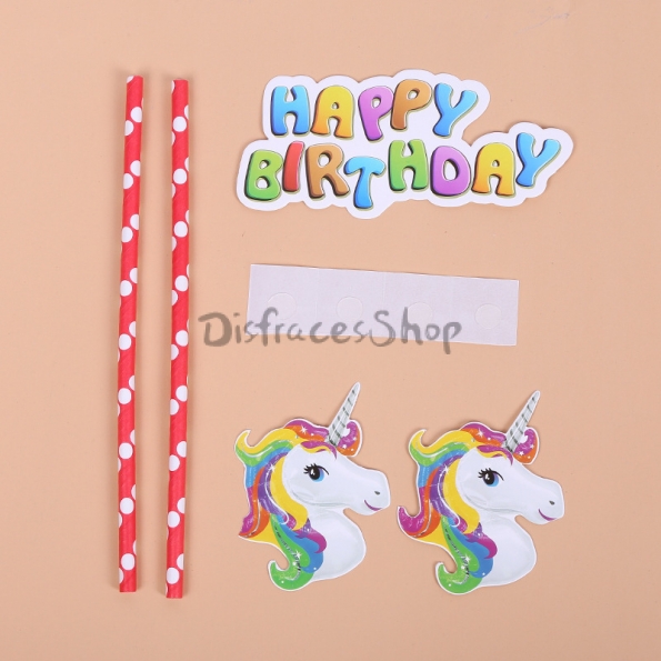 Unicornio de Ensueño Equipo de Vajilla Decoración de Cumpleaños