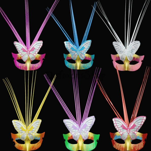 Máscara de Seda de Lluvia de Mariposa de Decoraciones de Halloween