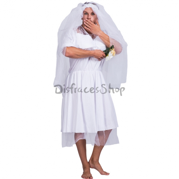 Disfraces Vestido de Novia de Cadena Inversa de Halloween para Hombre
