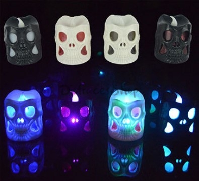 Decoraciones de Halloween en Forma de Vela Brillante