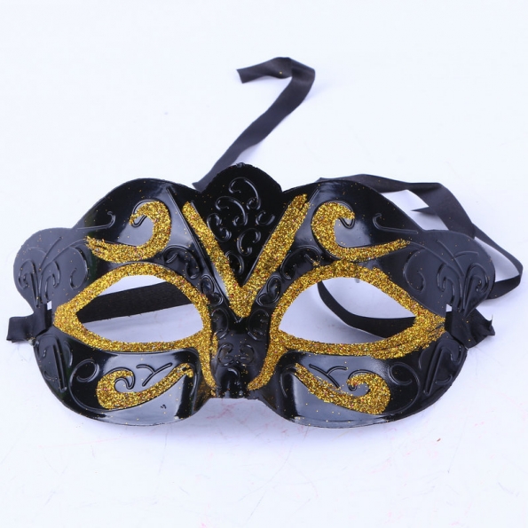 Máscara Vintage Pintada con Decoraciones de Halloween