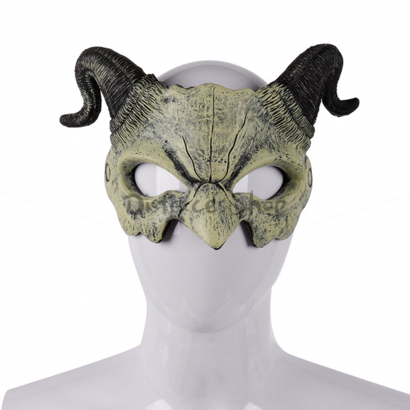 Accesorios de Halloween Máscara de Diablo Shofar de Media Cara