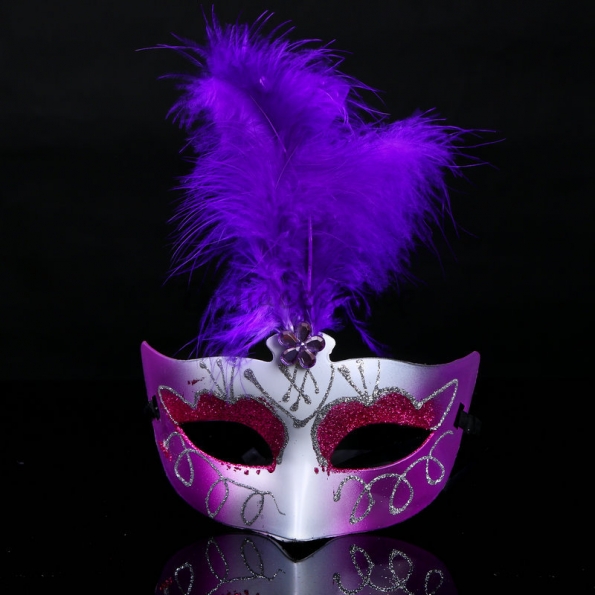 Máscara de Halloween Fiesta de Graduación Pelusa Pintada