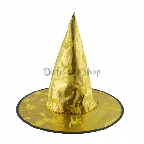 Sombrero de Bruja de Tela Bronceadora de Decoraciones de Halloween