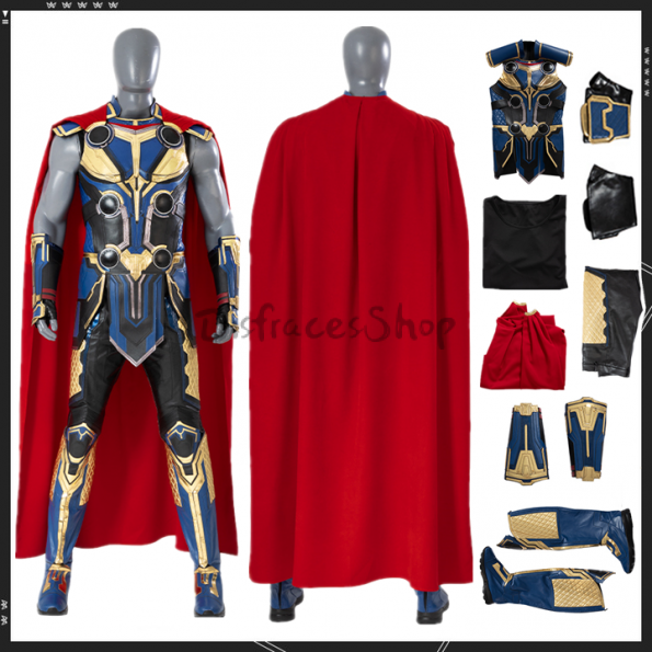 Equivalente Medieval Funeral Disfraz de Thor Nuevo Traje Azul de Alta Gama Amor y Trueno - Personalizado  | DisfracesShop