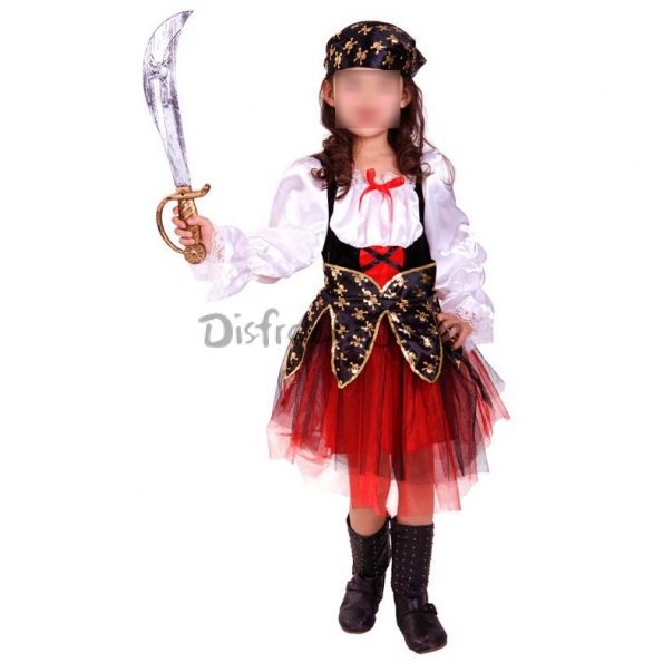 Vestido Hermoso Disfraz de Pirata para Niñas