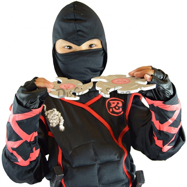 Disfraz Ninja para Niños Traje Negro de Tigre Blanco Ninja de Halloween