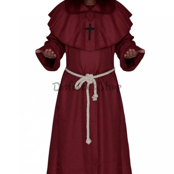 Disfraces de Túnica de Sacerdote Mago Medieval Halloween para Adultos