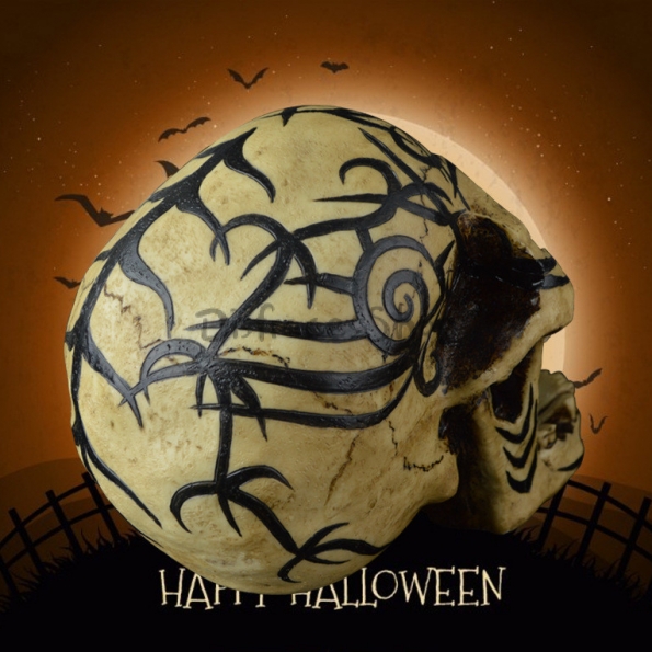 Decoraciones de Halloween Cráneo de Textura de Demonio