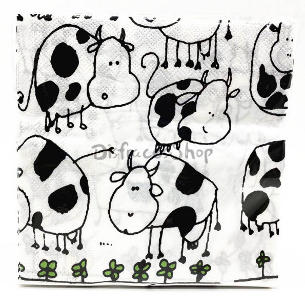 Vajilla de Equipo de Impresión de Vacas de Dibujos Animados