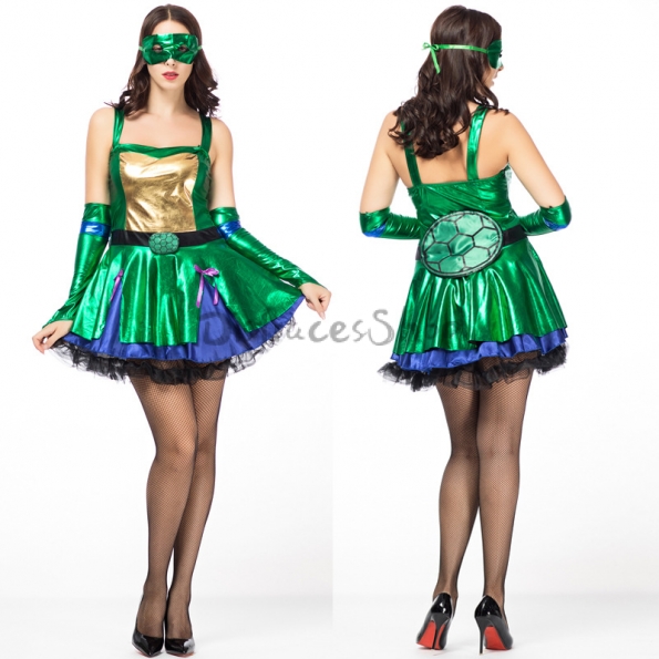 Disfraces Tortugas Mutantes Adolescentes Vestido de Halloween para Mujer | DisfracesShop
